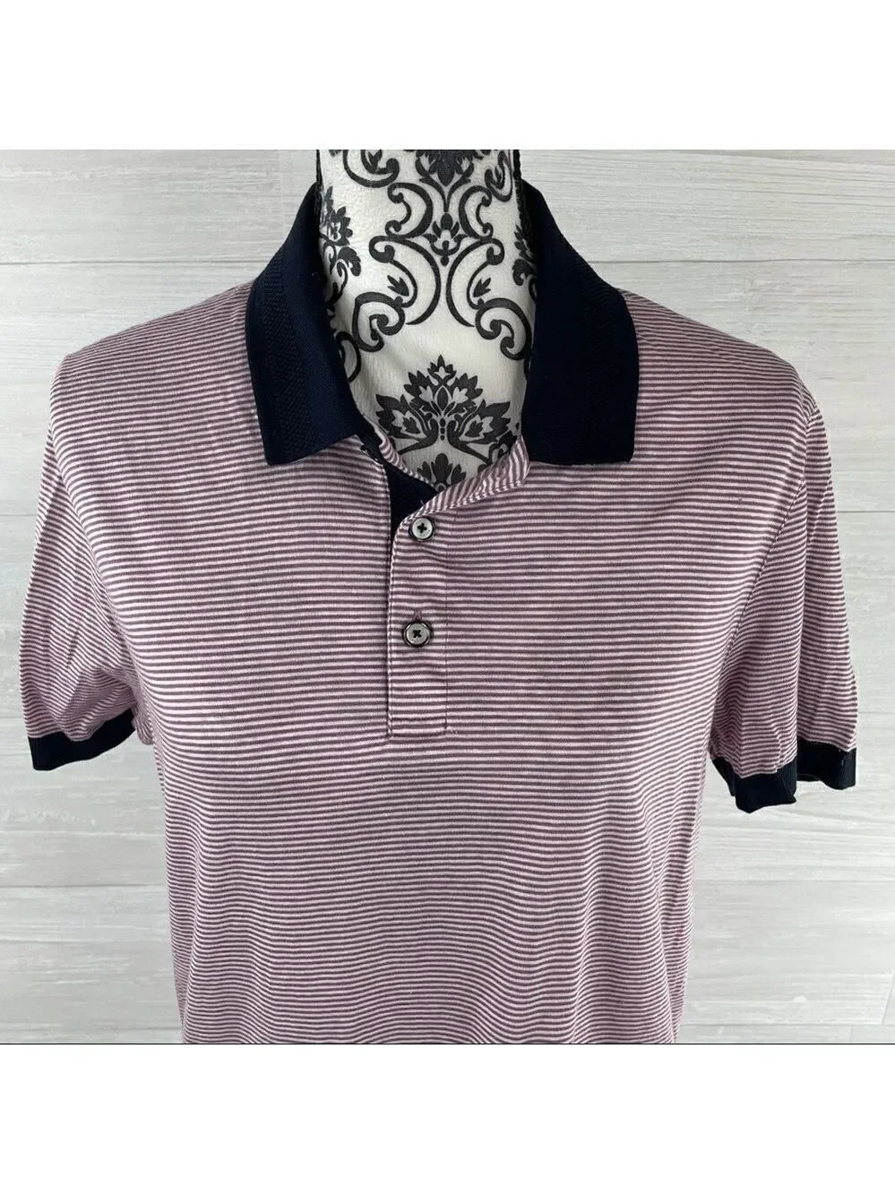 Ted Baker London Beagle Striped Ribstart Polo Top